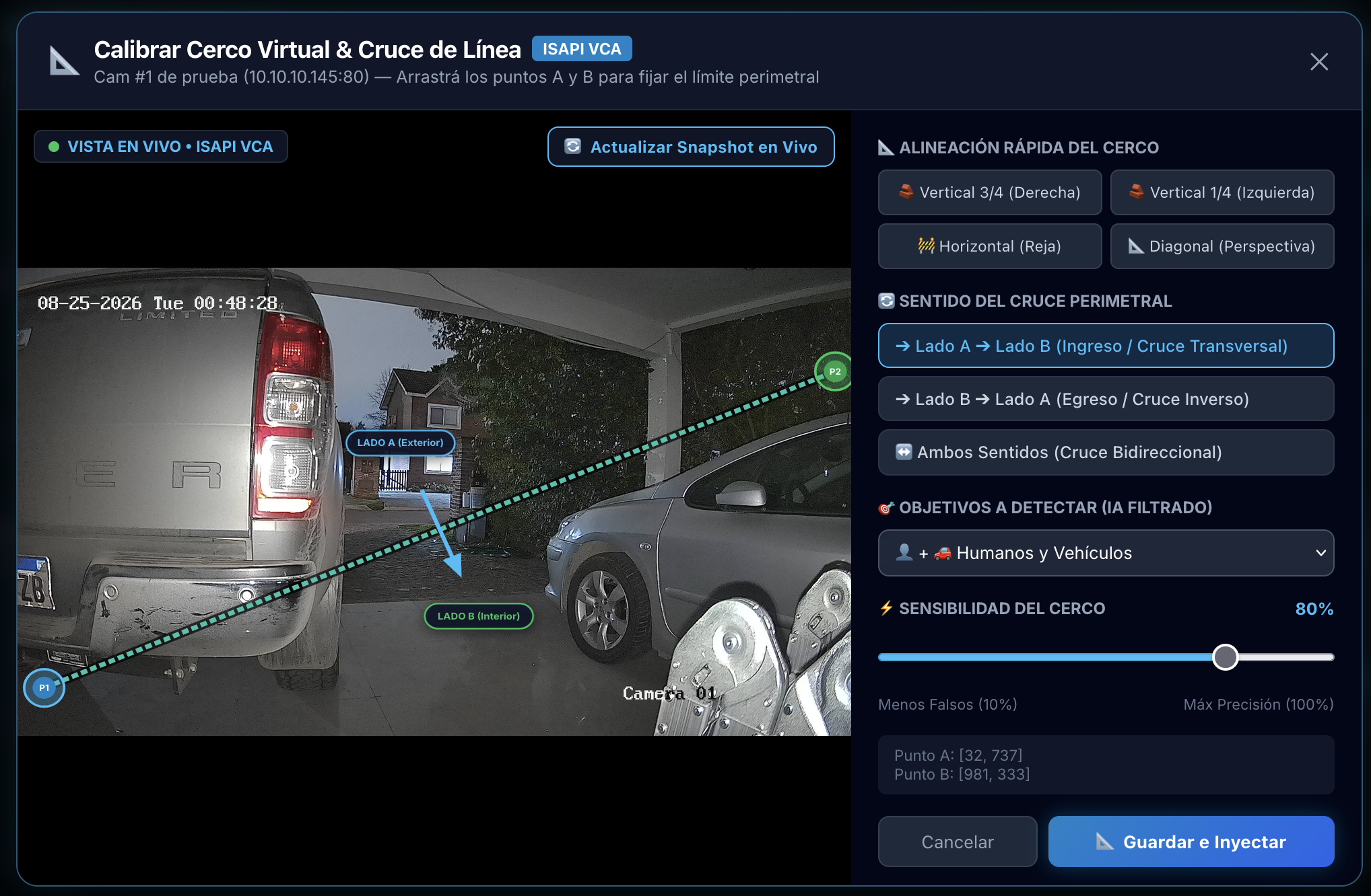 Calibración Cerco Virtual Vision GuardIA